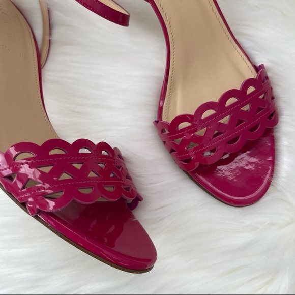 J. Crew Inez Patent Midheel Sandals 7.5 - Picture 6 of 14